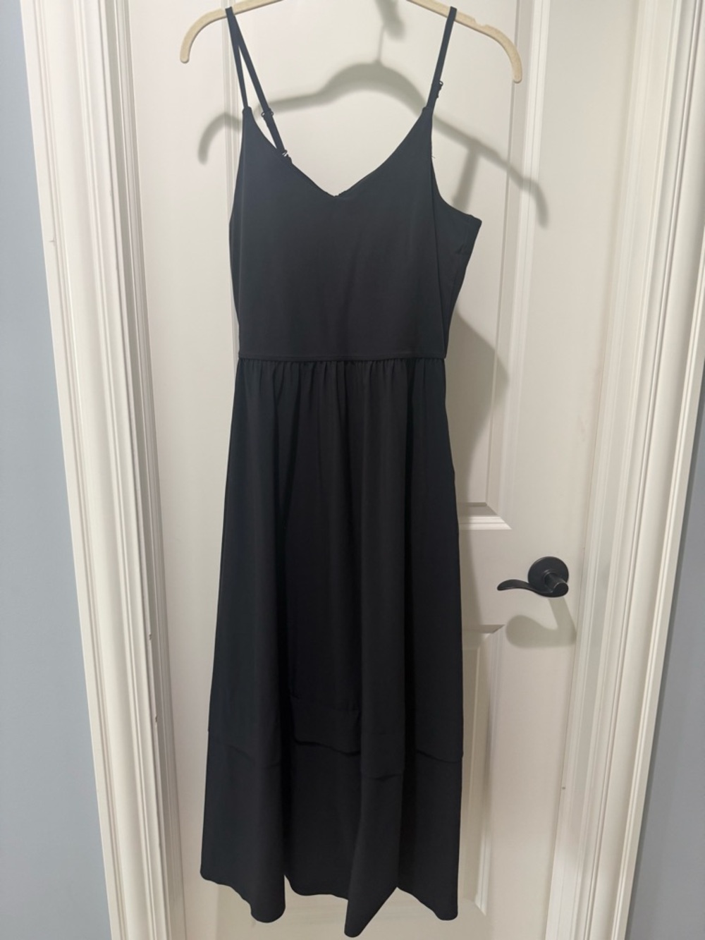 Athleta Black Elation Spaghetti-Strap Maxi Dress